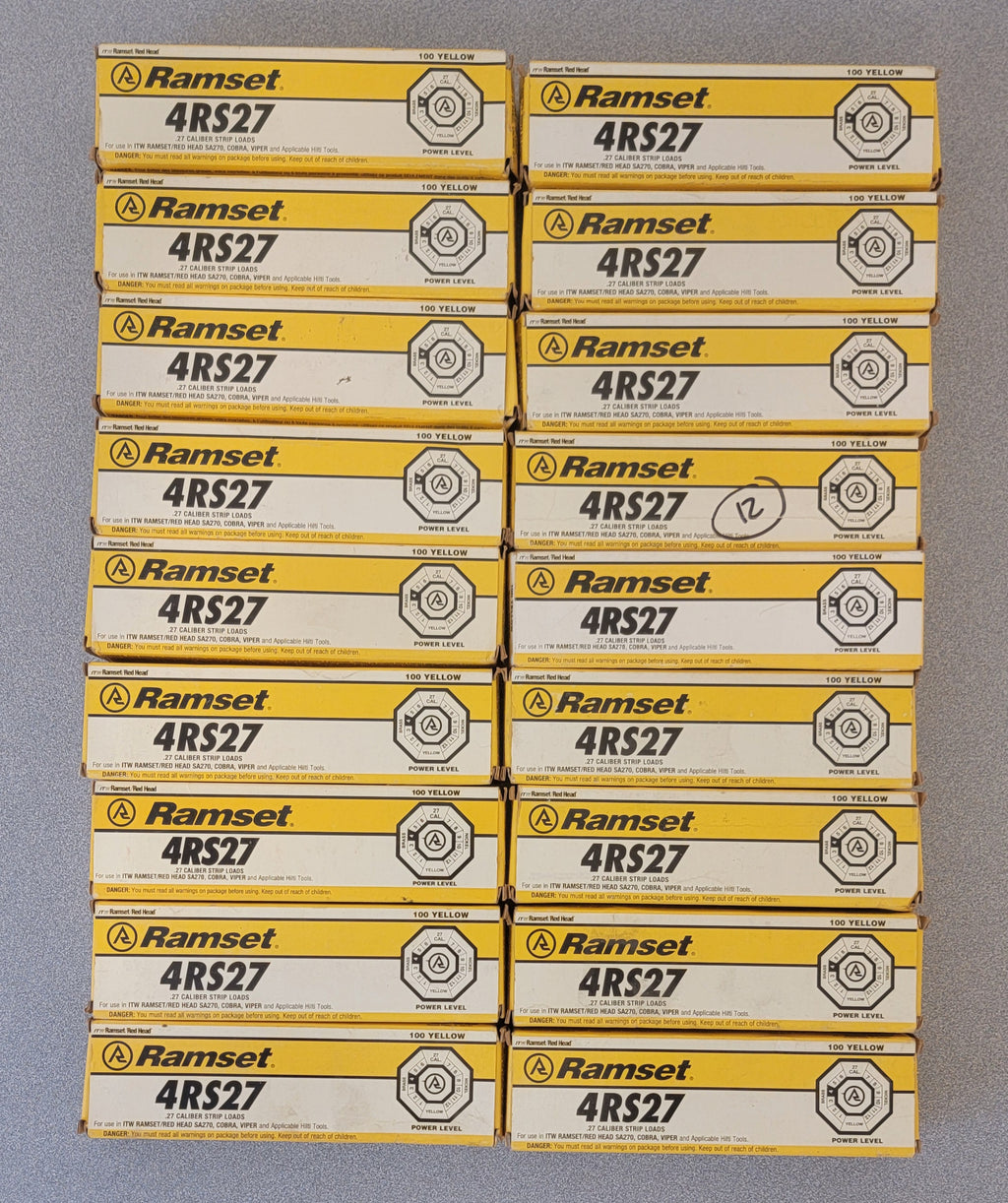 Ramset 4RS27, 1800 Count. (18 Boxes of 100).