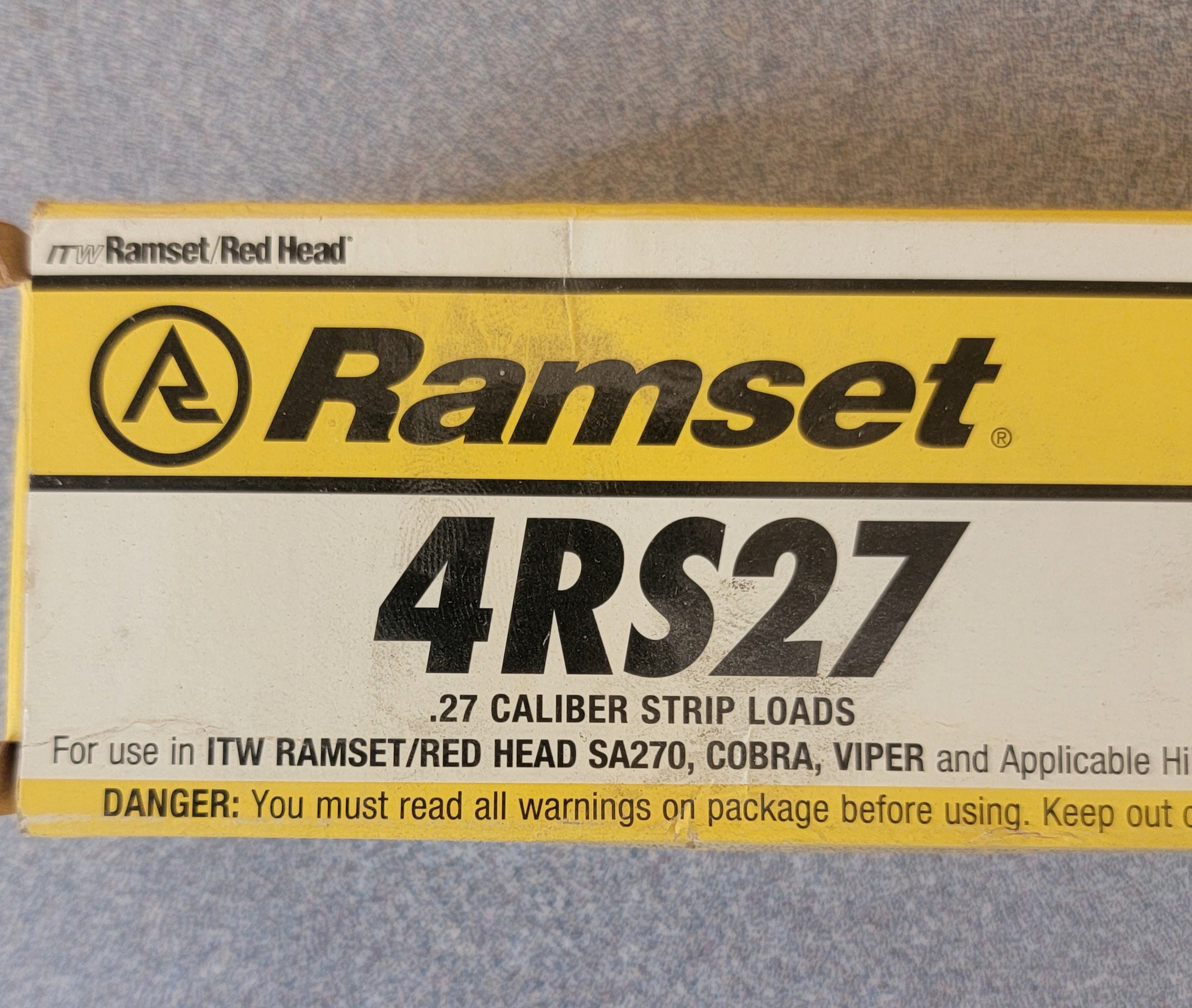 Ramset 4RS27, 1800 Count. (18 Boxes of 100).